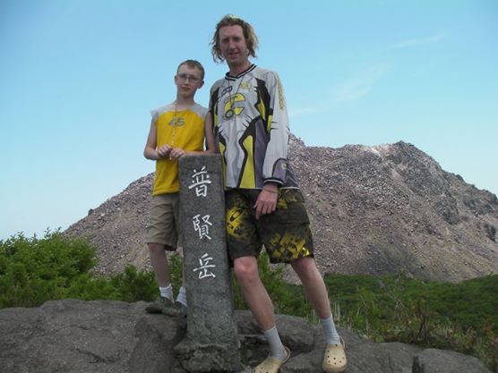 Some huge mountain we climbed in crocs.