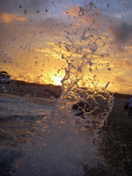 Crashing waves at the old lighthouse site.