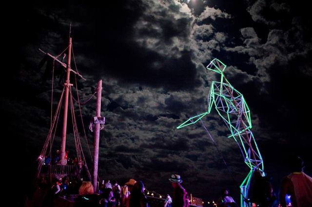 My 24' high puppet built for the previous burn in 2012.  This year it was twice the size.