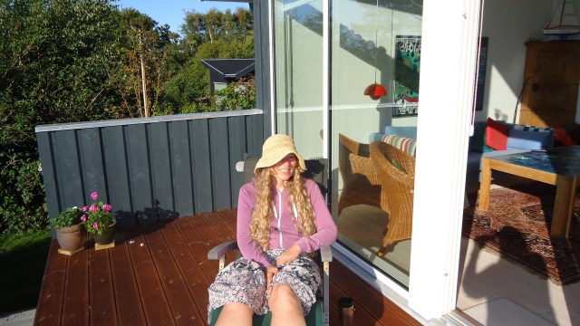 Adam's summerhouse was about 100 yards from the ocean and had fantastic sunsets.